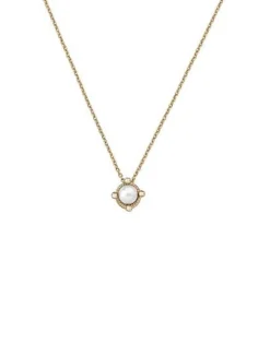 Pendants With Chain|Majorica Golden Silver Pendant Cies 6Mm Pearl