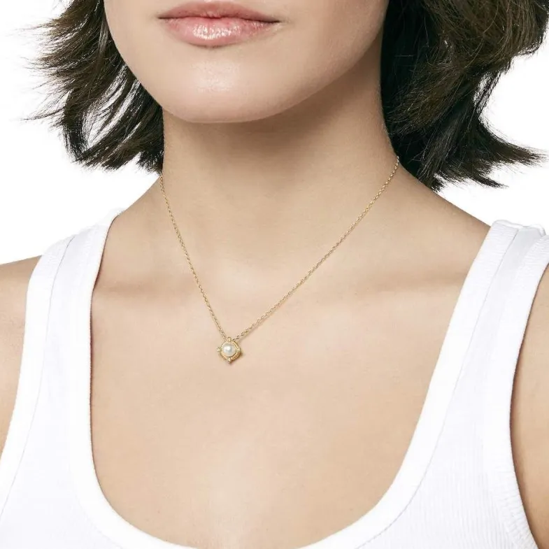 Pendants With Chain|Majorica Golden Silver Pendant Cies 6Mm Pearl