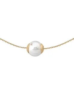 Pendants With Chain|Majorica Golden Silver Pendant Nuada 14Mm