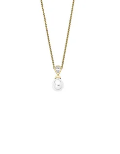 Pendants With Chain|Majorica Golden Silver Pendant Selene