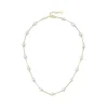Pearl Chain Necklaces|Majorica Golden Silver Short Necklace Ilusion