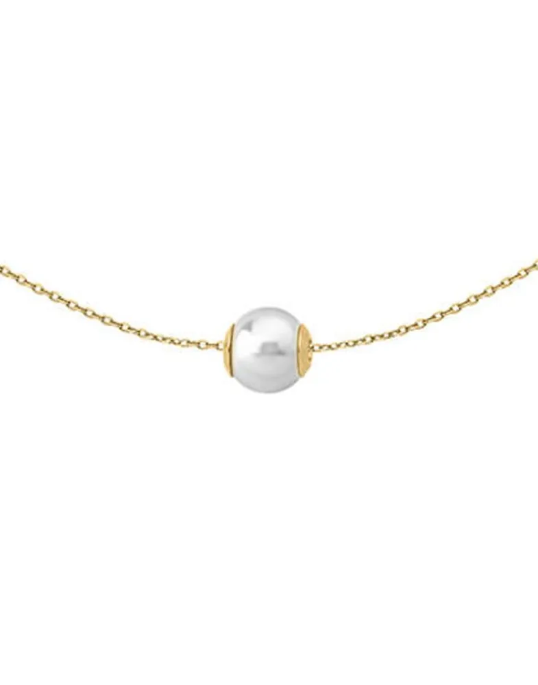Pendants With Chain|Majorica Golden Silver Short Pendant Nuada 12Mm