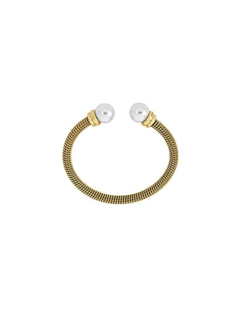 Bangle Bracelets|Majorica Gold Plated Bracelet Tender White Pearl