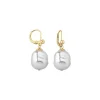 Pearl Drop Earrings|Majorica Gold Plated Earrings Agora With 12Mm White Pearl
