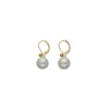 Pearl Drop Earrings|Majorica Gold Plated Earrings Nuada With 10Mm White Pearl French Clasp