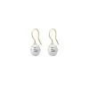 Pearl Drop Earrings|Majorica Gold Plated Earrings Tender With 8Mm Barroque Pearl