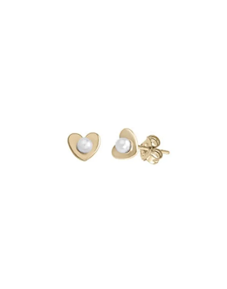 Short Earrings|Majorica Gold Plated Girl Earrings Pure Love
