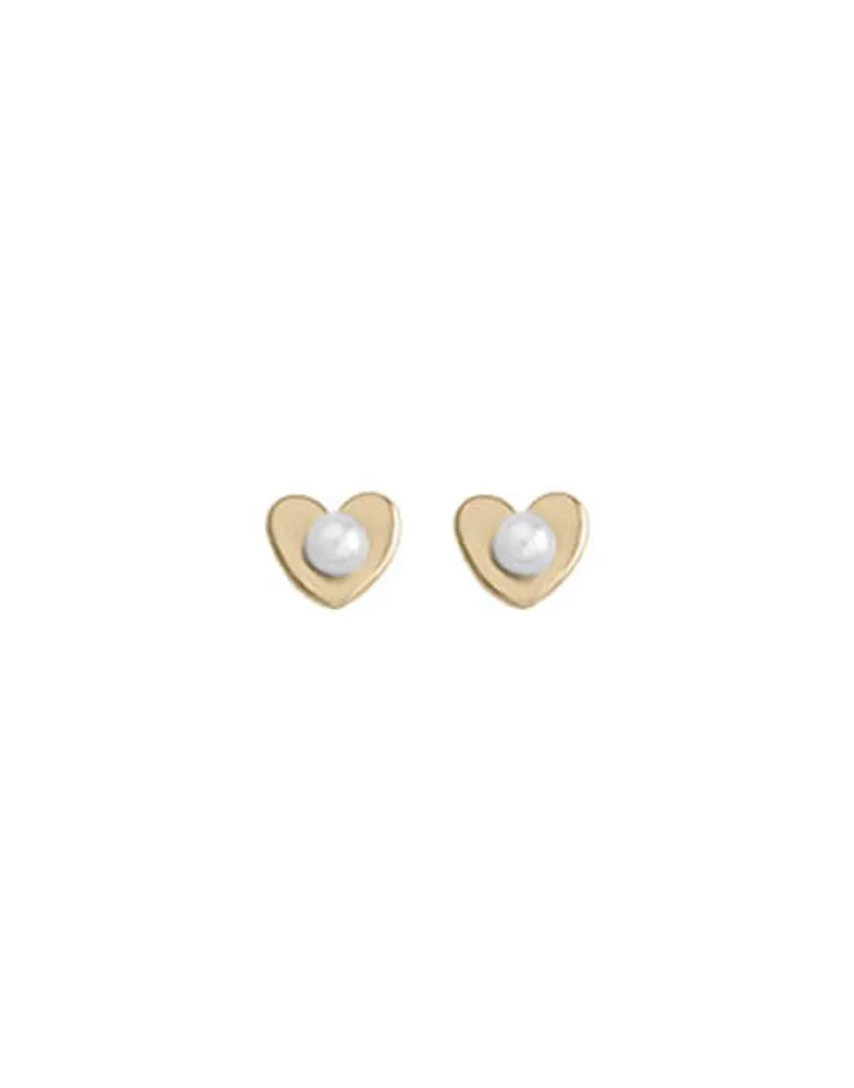 Short Earrings|Majorica Gold Plated Girl Earrings Pure Love