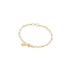 Chain Bracelets|Majorica Gold Plated Link Bracelet Cies With White Pearl