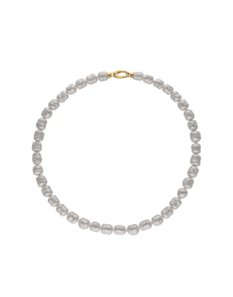 Long Pearl Necklaces|Majorica Gold-Plated Necklace Agora