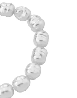 Golden Bracelets|Majorica Gold-Plated Silver Agora Baroque White Pearl Bracelet