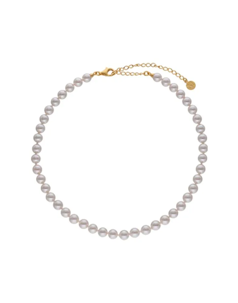 Long Pearl Necklaces|Majorica Gold-Plated Silver Necklace Ballet 6 Mm