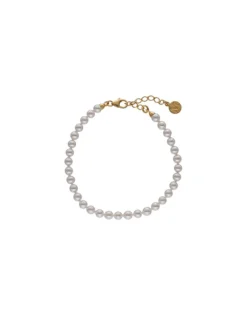 Golden Bracelets|Majorica Gold-Plated Silver Pearl Bracelet Ballet 4Mm