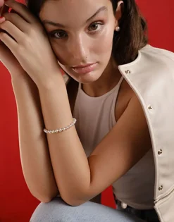 Golden Bracelets|Majorica Gold-Plated Silver Pearl Bracelet Ballet 4Mm