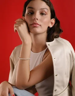 Golden Bracelets|Majorica Gold-Plated Silver Pearl Bracelet Ballet 4Mm