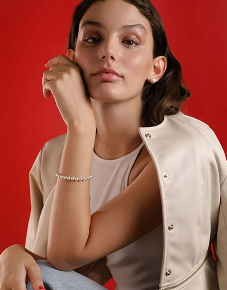 Golden Bracelets|Majorica Gold-Plated Silver Pearl Bracelet Ballet 4Mm