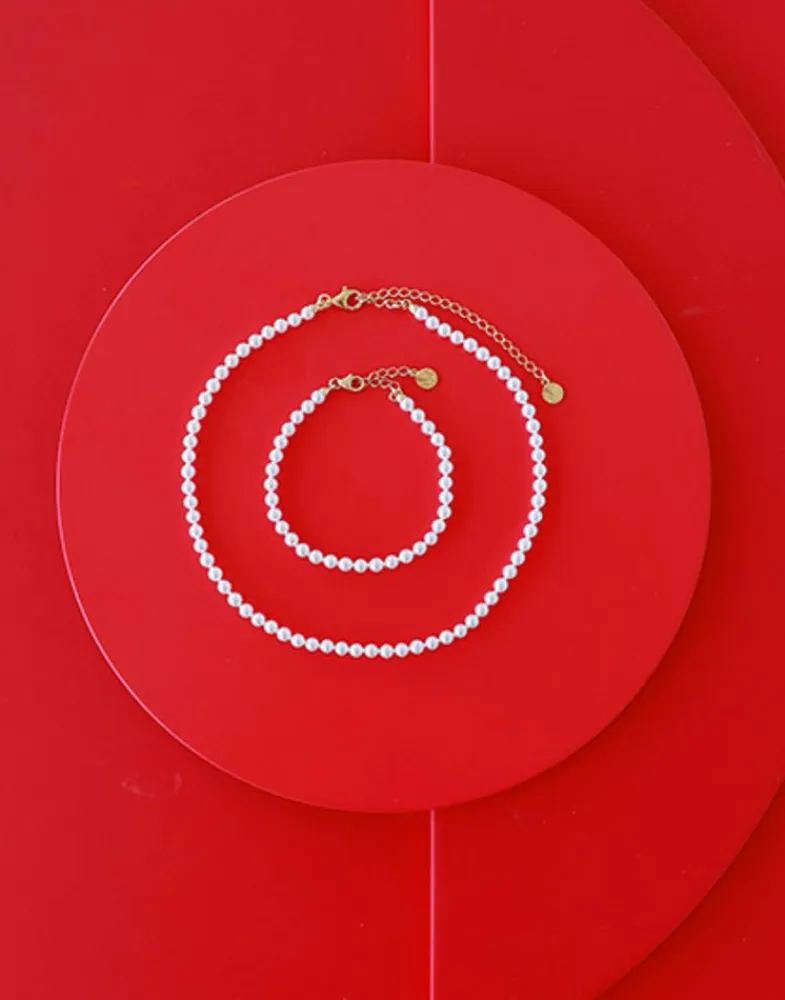 Golden Bracelets|Majorica Gold-Plated Silver Pearl Bracelet Ballet 4Mm