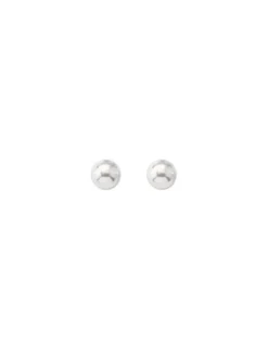 Pearl Stud Earrings|Majorica Gold-Plated Stud Earrings Lyra With White 8Mm Pearl