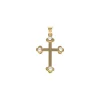 Pendant Chain|Majorica Gold Trinity Cross Pendant With Pearls