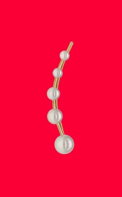 Ear Cuffs|Majorica Kea Gold Earcuff Earring With Round Pearls