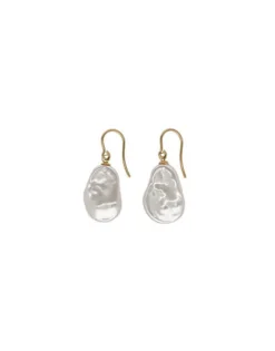 Pearl Drop Earrings|Majorica Keila Earrings With Wild Pearl