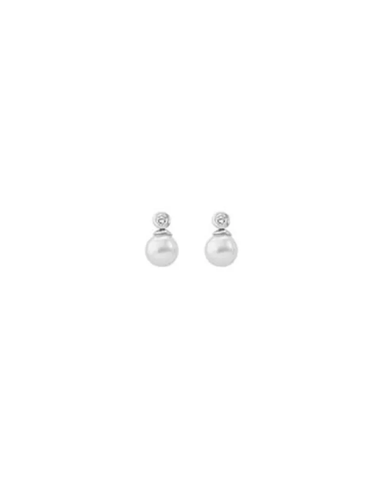 Bridal Earrings|Majorica Kuma White Pearl And Zirconia Earrings