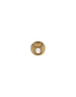 Large Pearl Rings|Majorica Large Le Palm Gold-Steel Ring With White Pearl