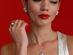 Large Pearl Rings|Majorica Large Le Palm Steel Ring With White Pearl