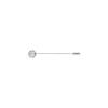 Pins|Majorica Le Club Long Steel Broach With Logo And White Half Pearl