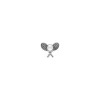 Pins|Majorica Le Club Tennis Broach In Steel With A Half White Pearl