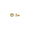 Short Earrings|Majorica Le Palm Pearl Gold-Steel Short Earrings