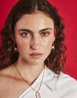 Pearl Drop Earrings|Majorica Long Atenea Earrings With Round Pearl
