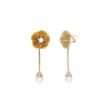 Pearl Drop Earrings|Majorica Long Clavelina Earrings With Pearls And Omega Clasp