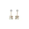 Pearl Drop Earrings|Majorica Long 2 In 1 Ayanti Earrings With A Round, White Pearl