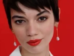 Pearl Drop Earrings|Majorica Long Luar Earrings With Ruby Red Gradient Baroque Pearls