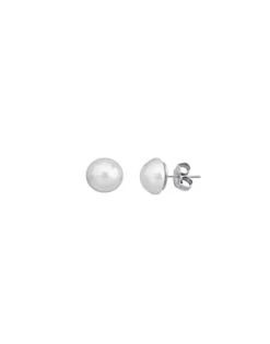 Short Earrings|Majorica Mabe 10Mm White Pearl Earrings In Silver