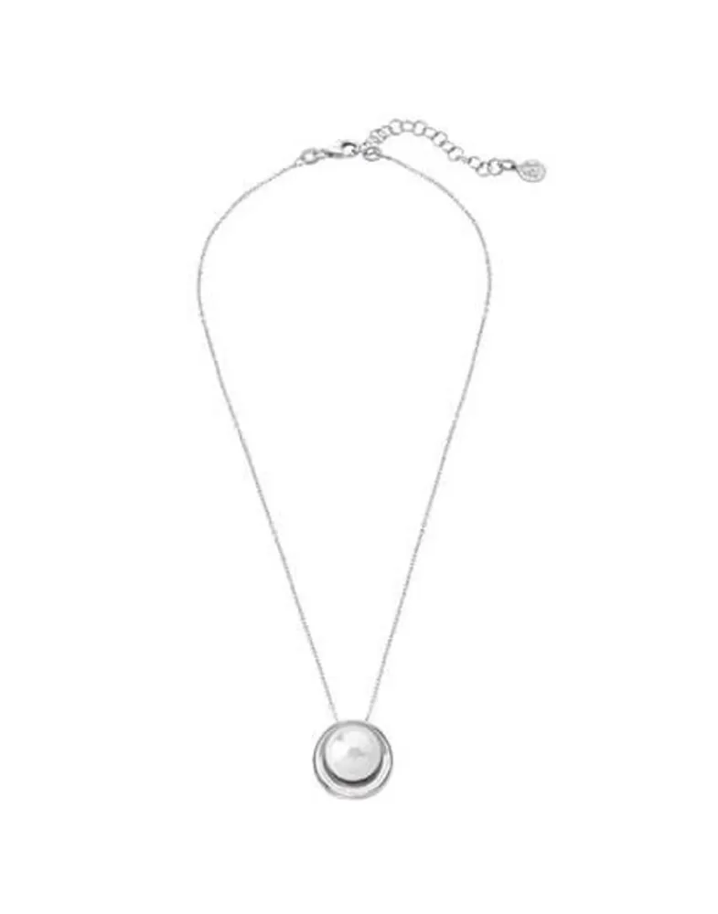 Pendants With Chain|Majorica Margot Silver Necklace With An Embedded Round Pearl