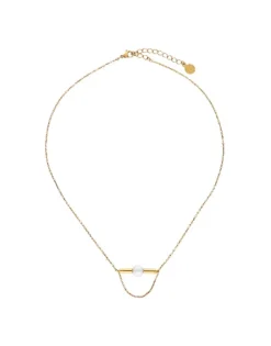 Pendants With Chain|Majorica Minimalist Lagom Necklace In Steel And White Pearl