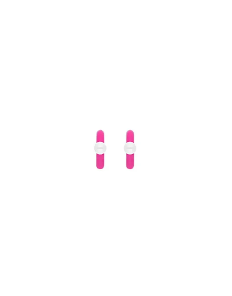 Pearl Hoop Earrings|Majorica Mini 4 Mm Color Pop Pearl Magenta Hoop Earrings