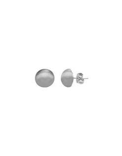 Short Earrings|Majorica 12Mm Grey Mabe Pearl Earrings In Silver
