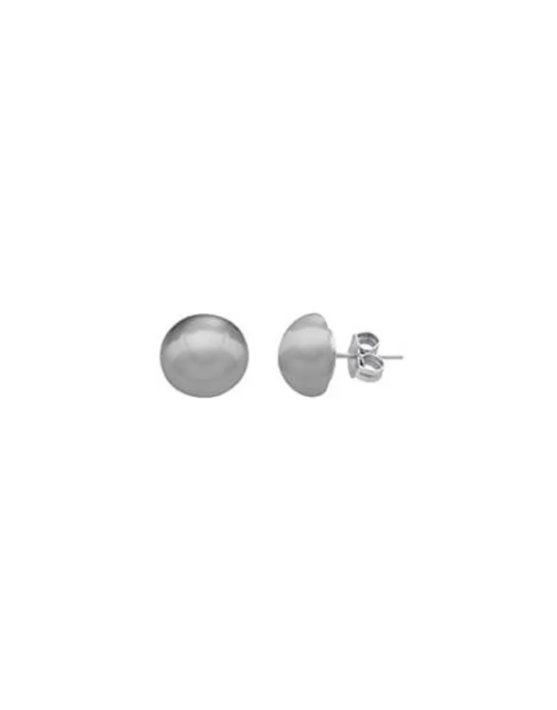 Short Earrings|Majorica 12Mm Grey Mabe Pearl Earrings In Silver