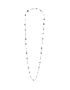 Pearl Chain Necklaces|Majorica Necklace Ilusion White, Nuage And Pink Pearls