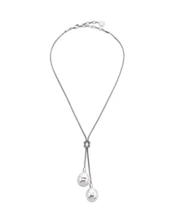 Pearl Chain Necklaces|Majorica Necklace Tender Silver With White Barroque Pearls