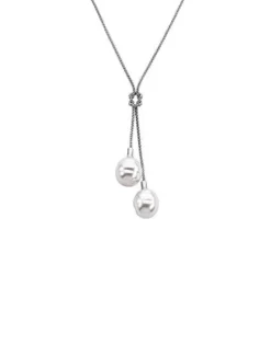 Pearl Chain Necklaces|Majorica Necklace Tender Silver With White Barroque Pearls