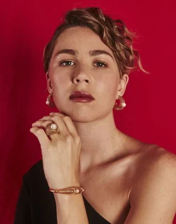 Large Pearl Rings|Majorica Openwork Etna Large Ring In Gold-Plated Silver