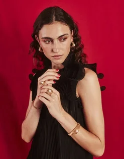 Large Pearl Rings|Majorica Openwork Etna Large Ring In Gold-Plated Silver