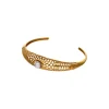 Bangle Bracelets|Majorica Openwork Etna Medium Bangle In Gold-Plated Silver