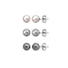 Pearl Stud Earrings|Majorica Pearl Earrings Set Lyra 8 Mm Rose, Gray, Nuage