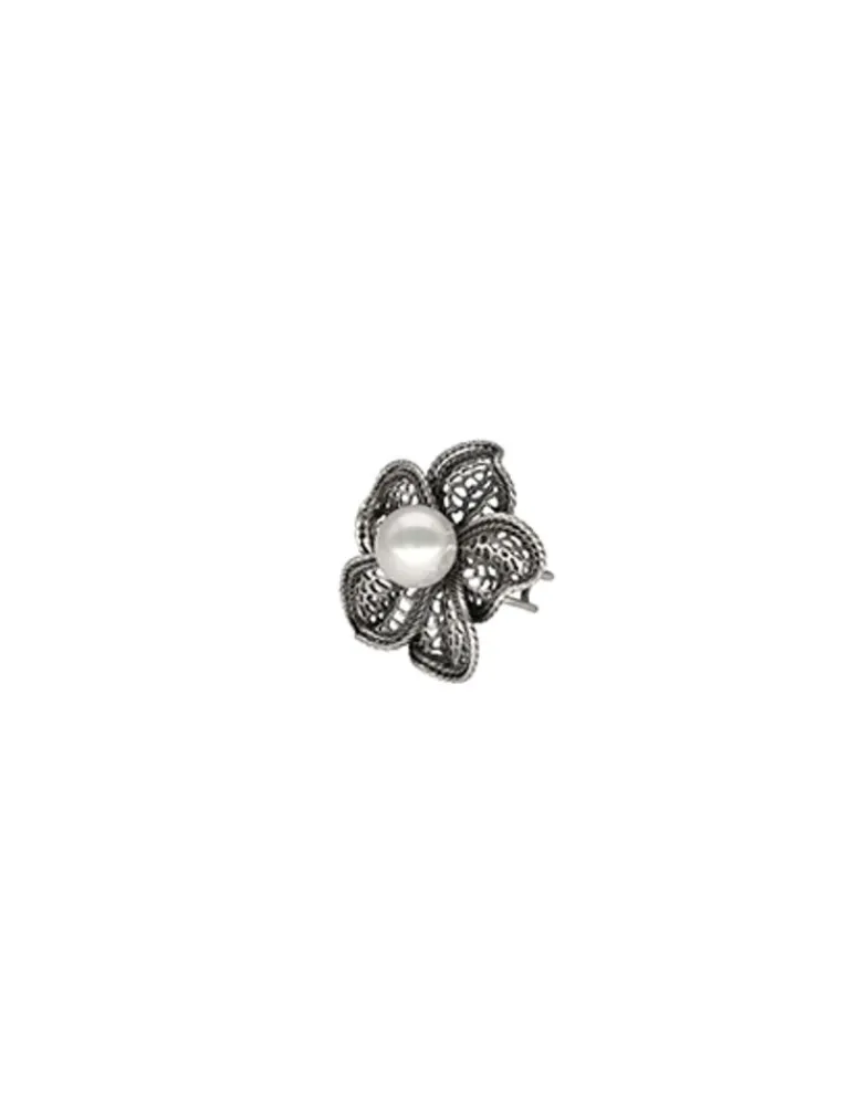 Large Pearl Rings|Majorica Pearl Ring Peregrina With Filigree Flower