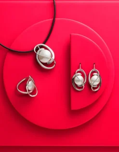 Leather Necklaces|Majorica Pendant Corcega